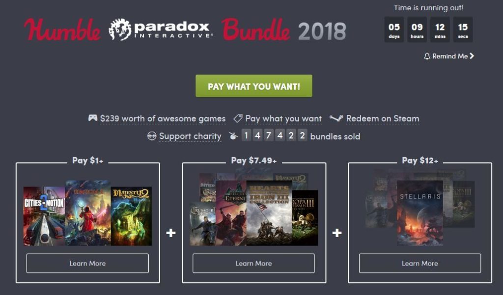 Paradox Humble Bundle