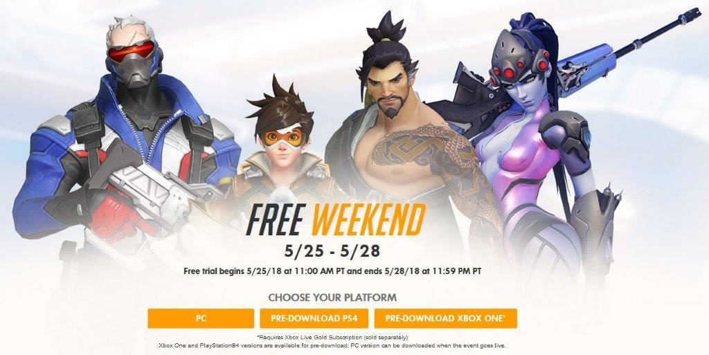 Overwatch besplatan vikend maj 2018
