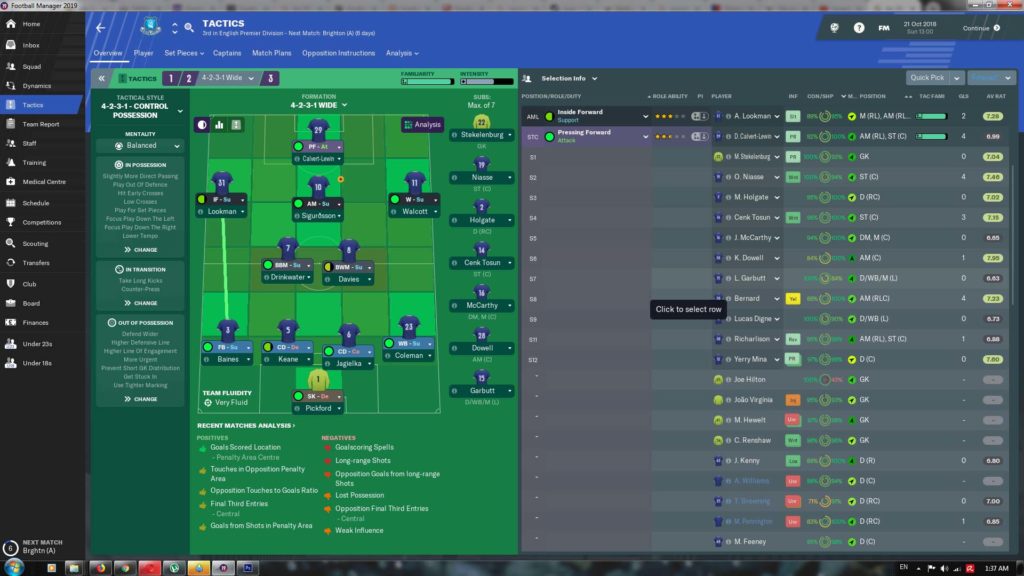 Football Manager 2019-taktika