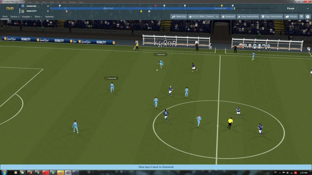 Football Manager 2019-utakmica