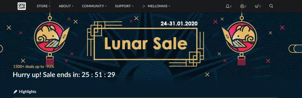 GOG Lunar sale